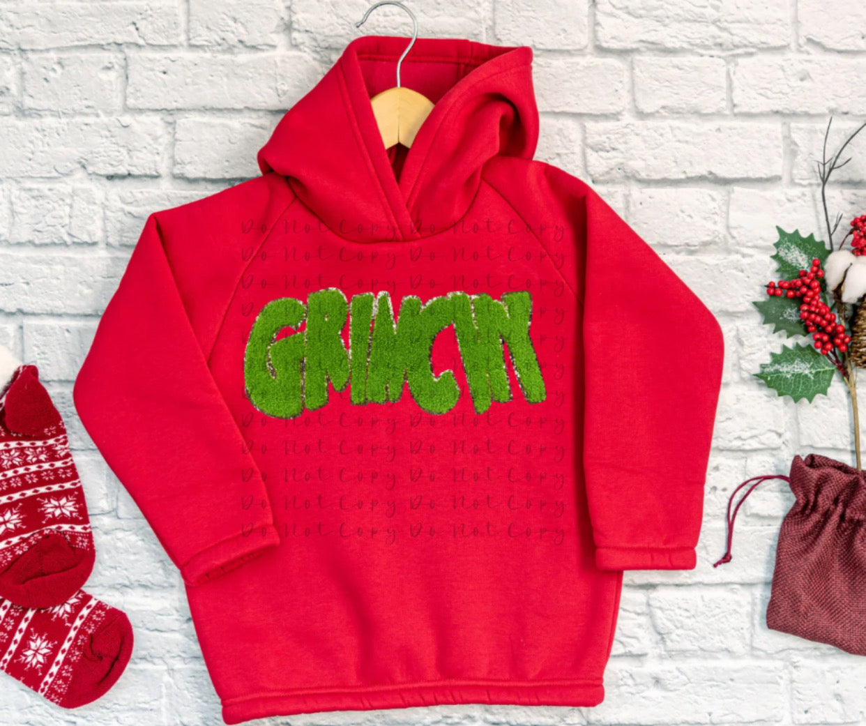 Grinchy Chenille Patch, Glitter, Embriodery, Sequin, Accents