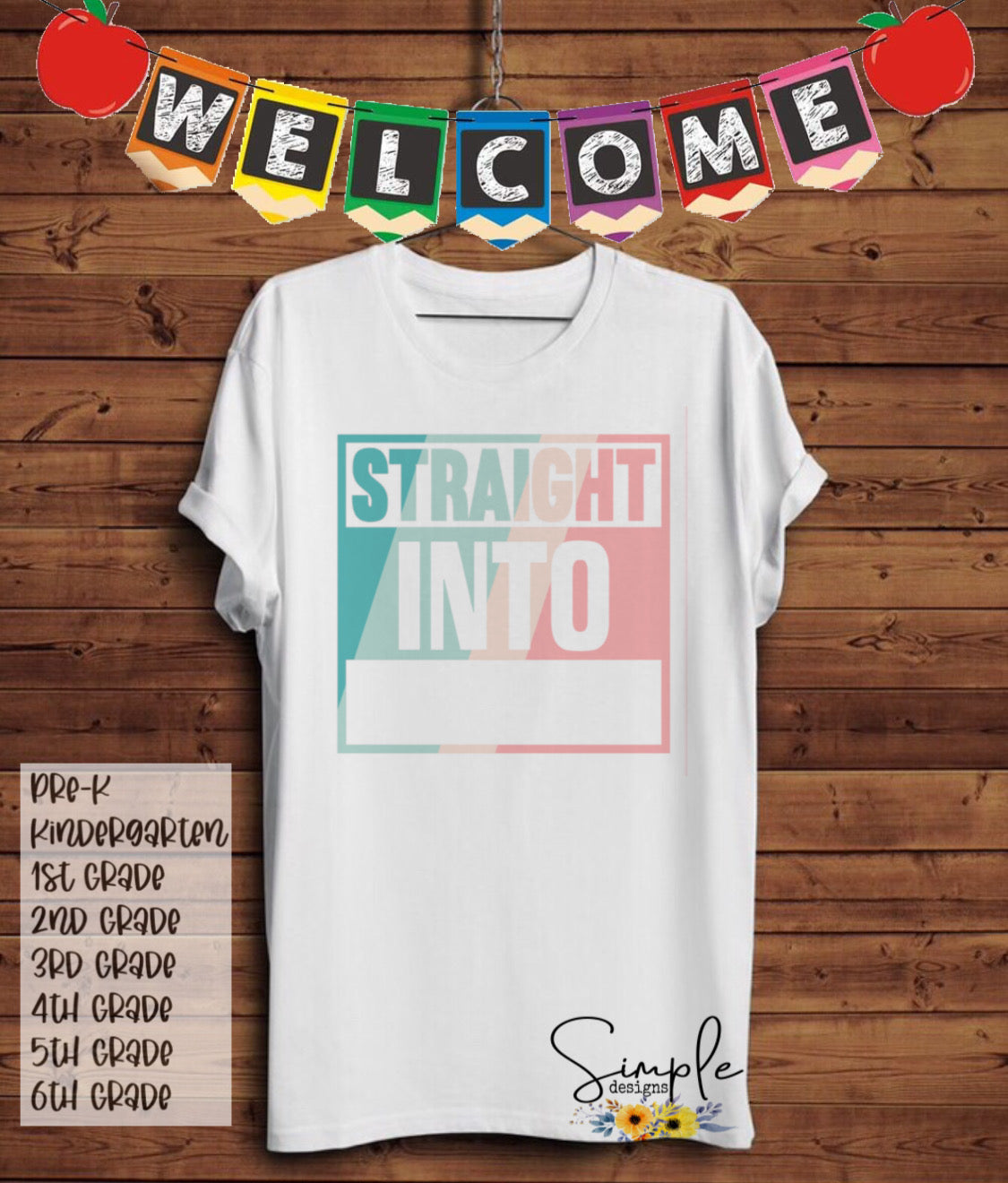 Neutral Stripes Custom Grade Back to School Sublimation Heat Transfer Sheets