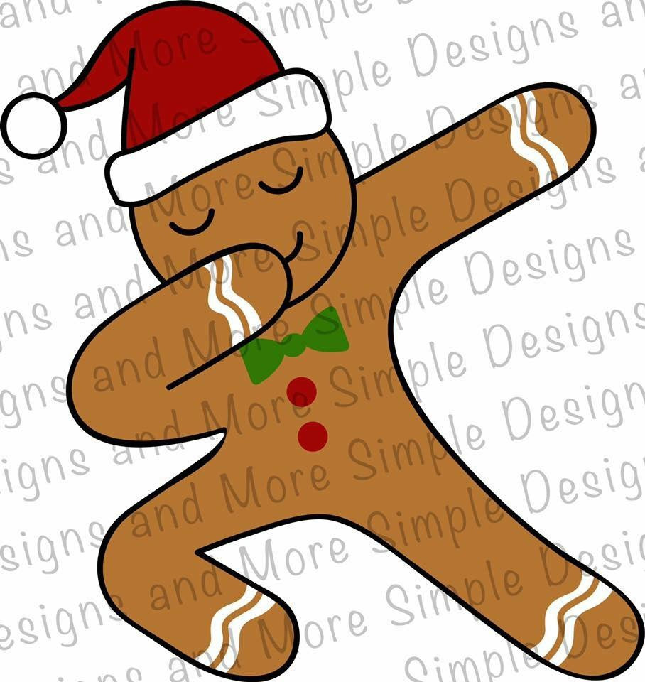Dabbing Gingerbread Man Sublimation Heat Transfer Sheet