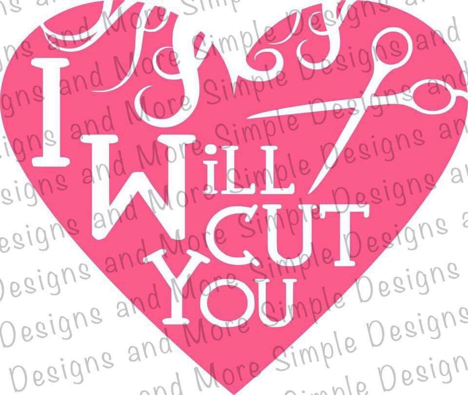 I will cut you Hair Stylist Sublimation Heat Transfer Sheet