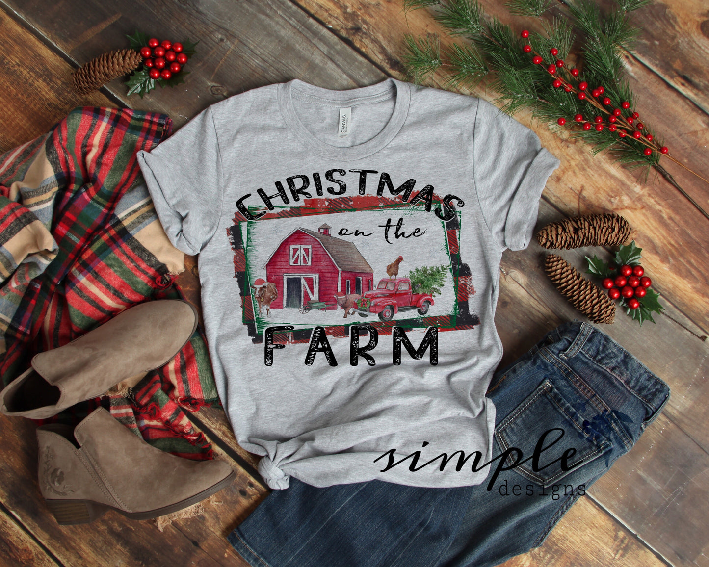 Christmas on the Farm Sublimation Heat Transfer Sheet Temp