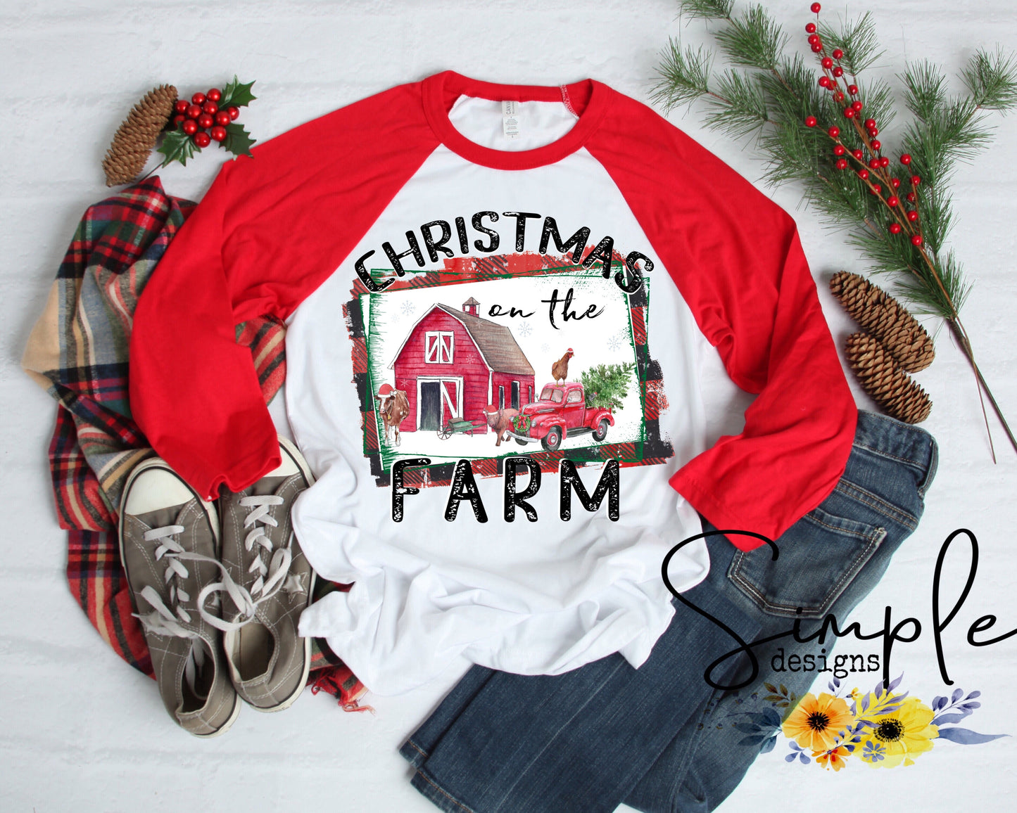 Christmas on the Farm Sublimation Heat Transfer Sheet Temp