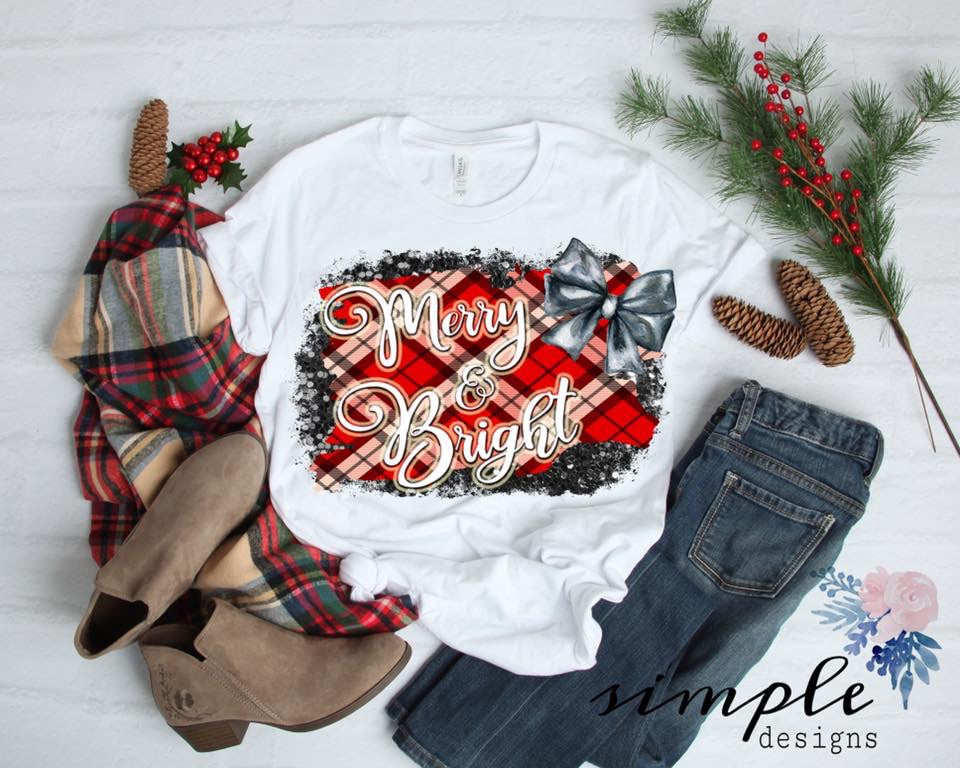 Merry and Bright Sublimation Heat Transfer Sheet