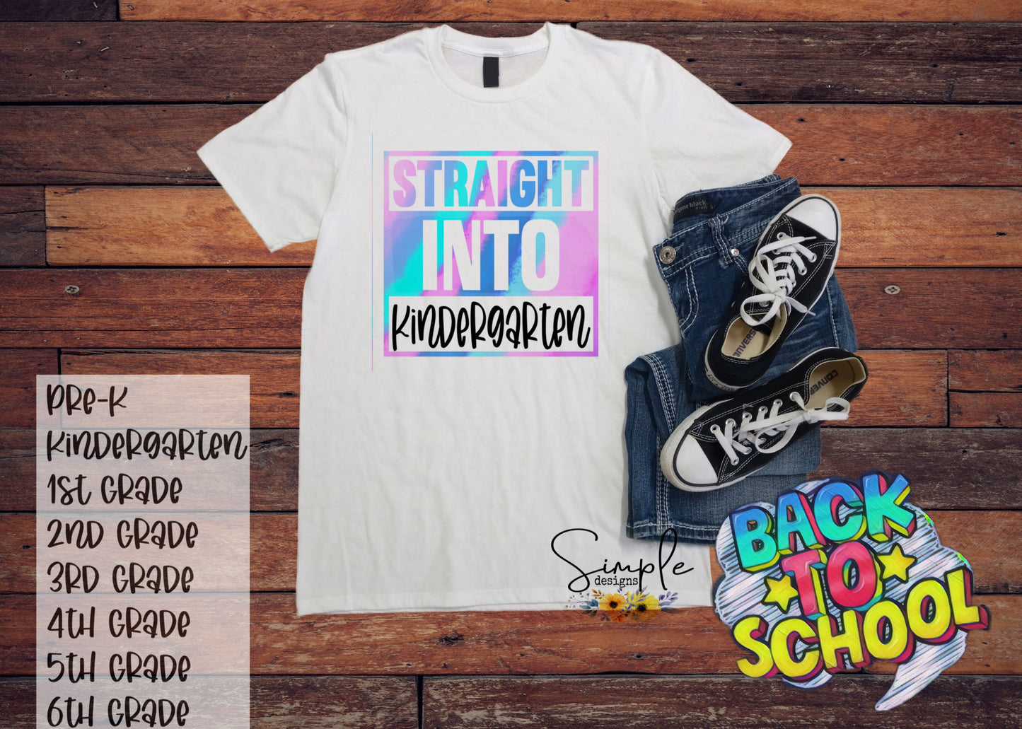 Pastel Watercolor Swirl Custom Back to School Sublimation Heat Transfer Sheets