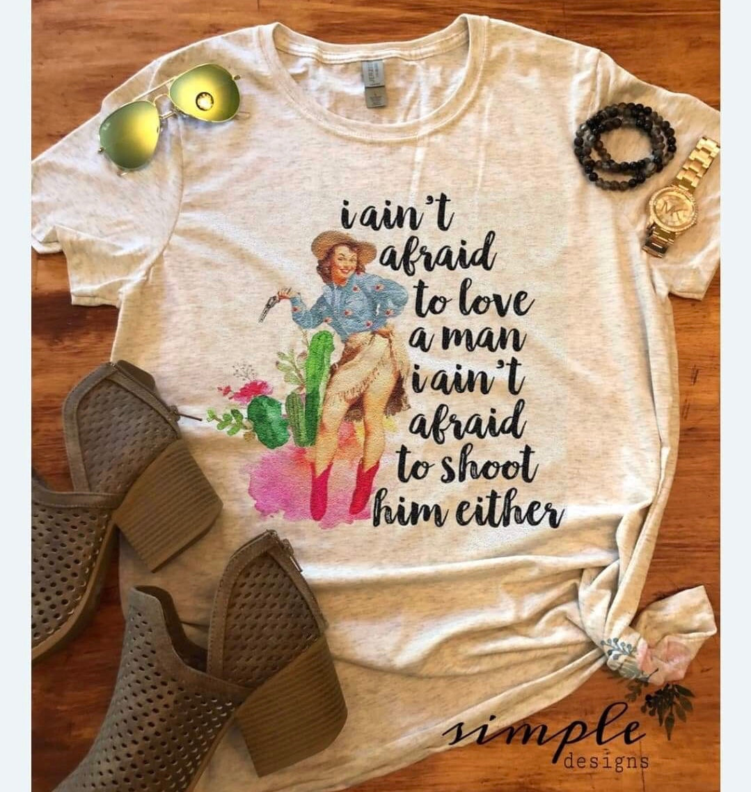 I ain't afraid to love a man Sublimation Heat Transfer Sheet Temp
