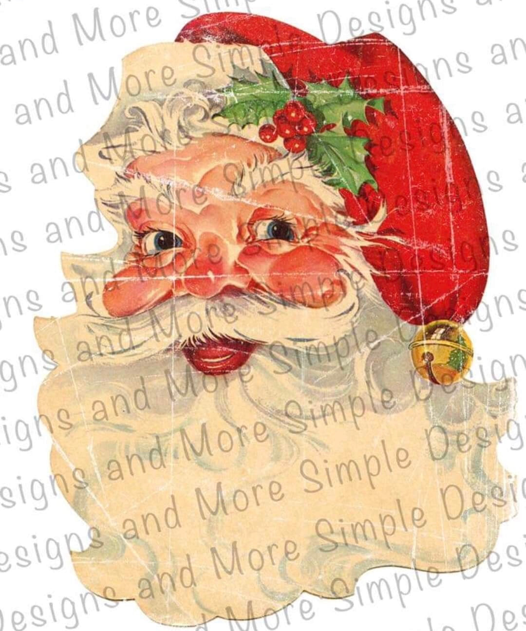 Santa Vintage Sublimation Heat Transfer Sheet Temp