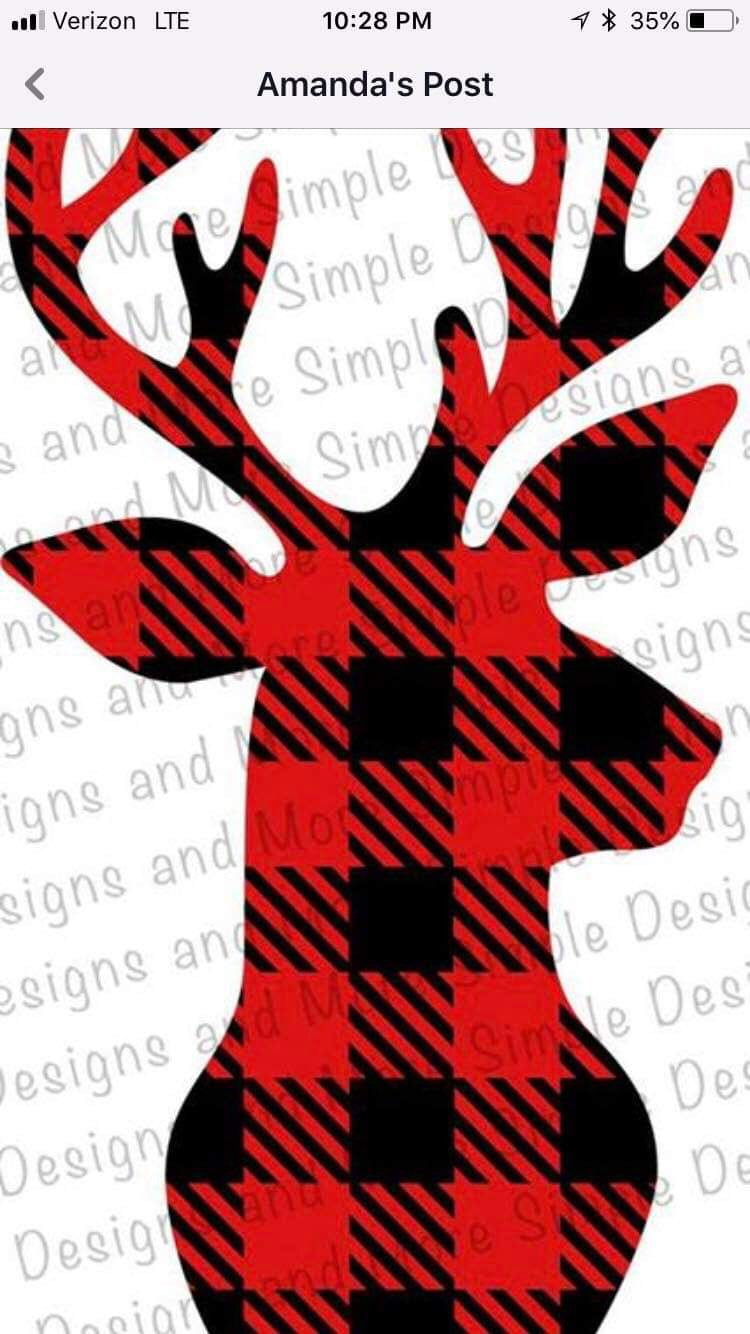 Plaid Buck Deer Sublimation Heat Transfer Sheet Temp