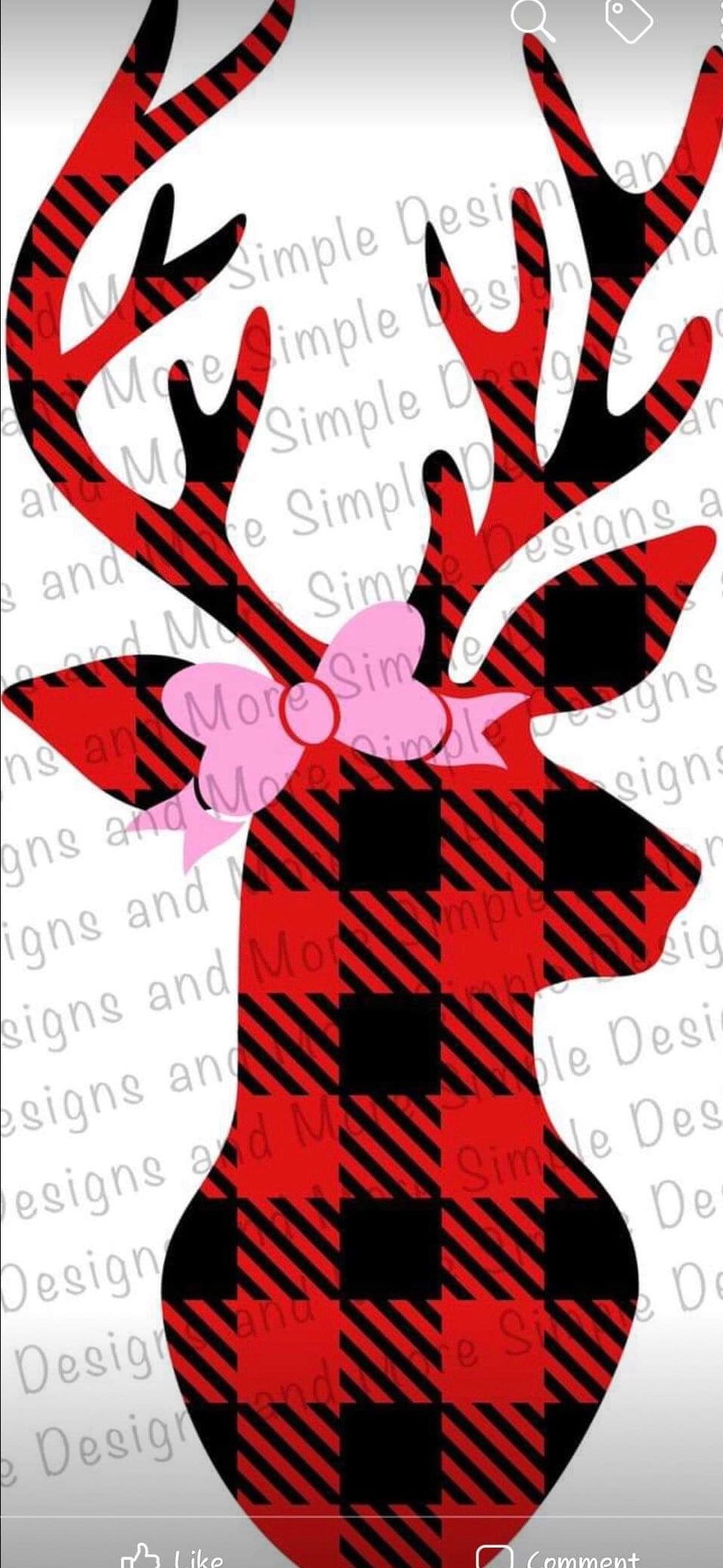Red Plaid Doe Sublimation Heat Transfer Sheet Temp