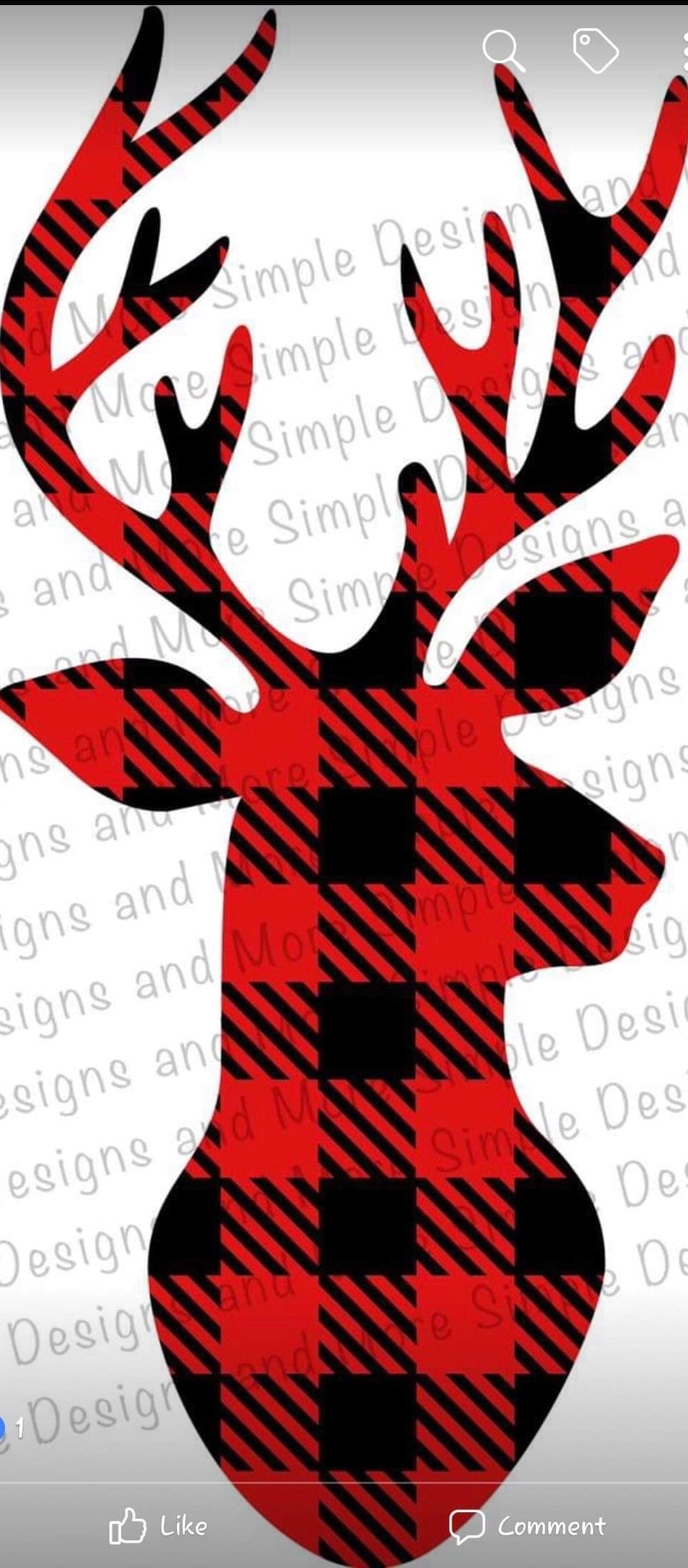 Red Plaid Buck Sublimation Heat Transfer Sheet Temp