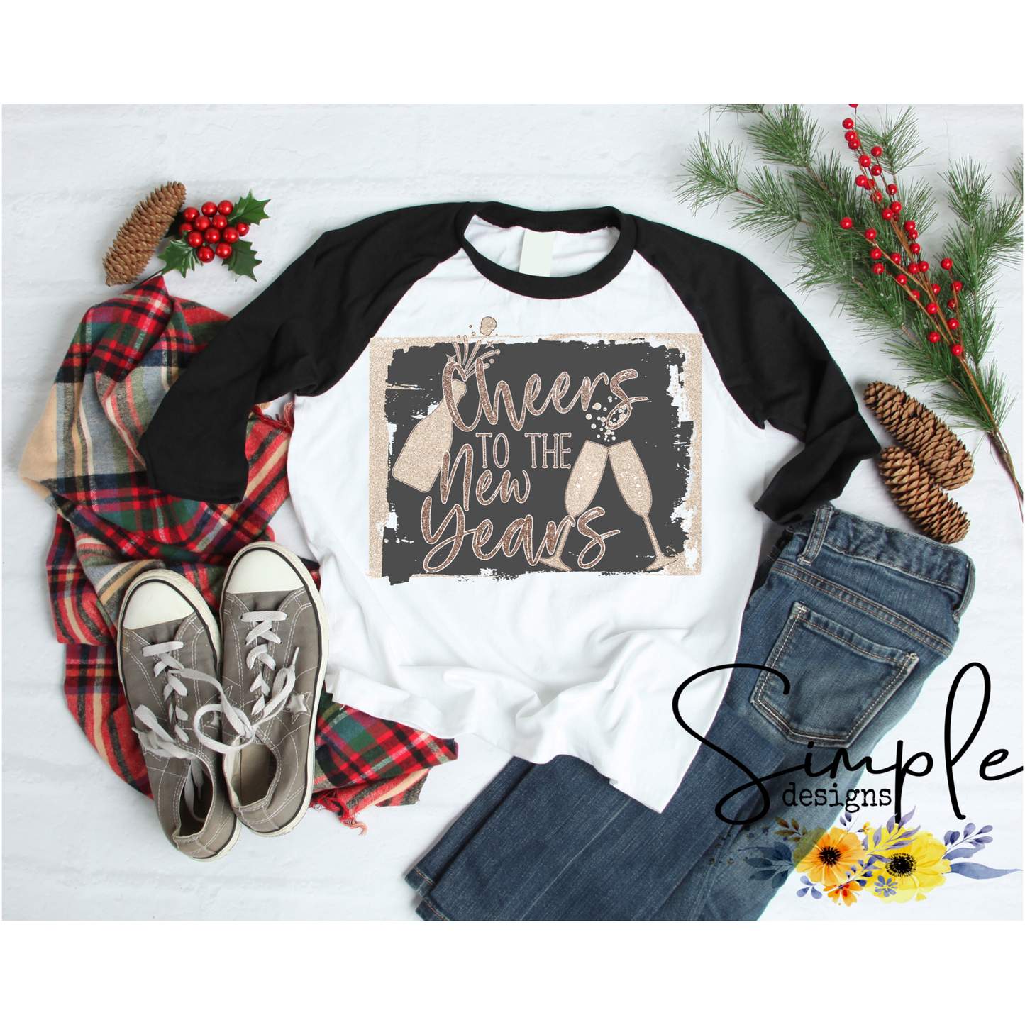 Cheers to the new years Sublimation Heat Transfer Sheet