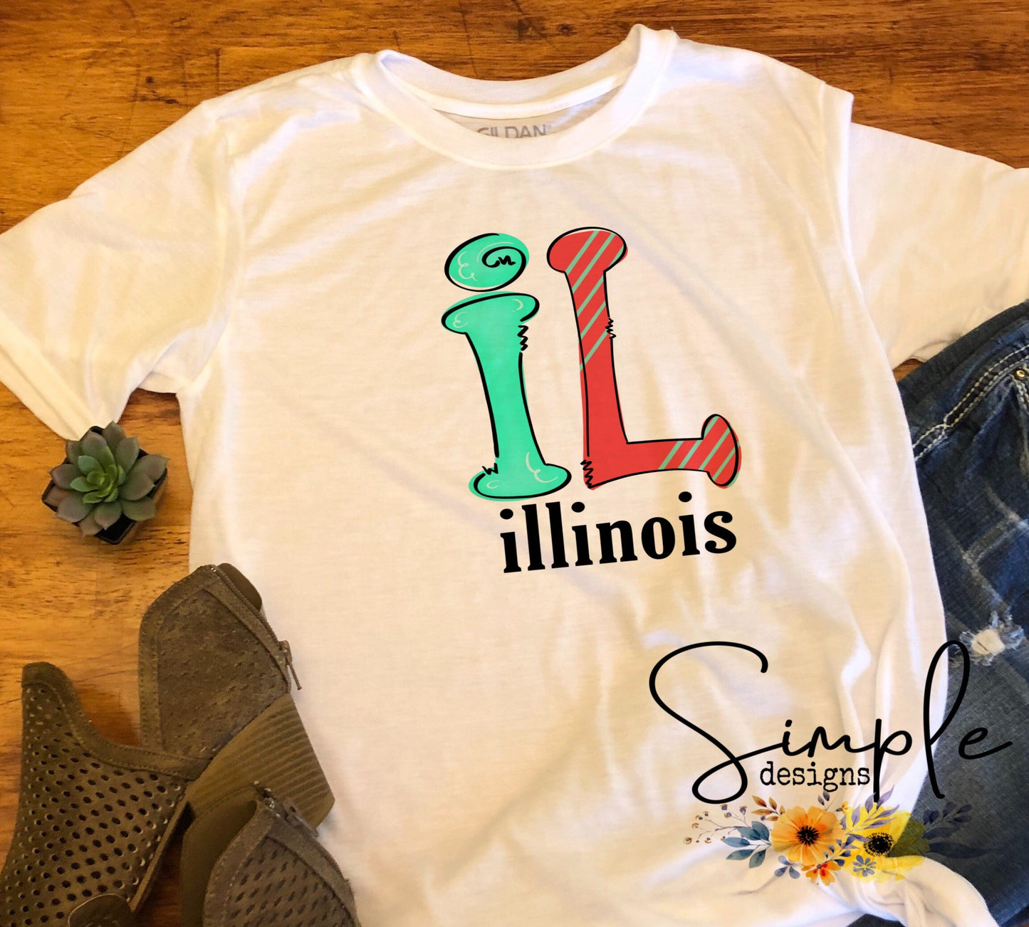 IL Illinois State Sublimation Heat Transfer Sheet