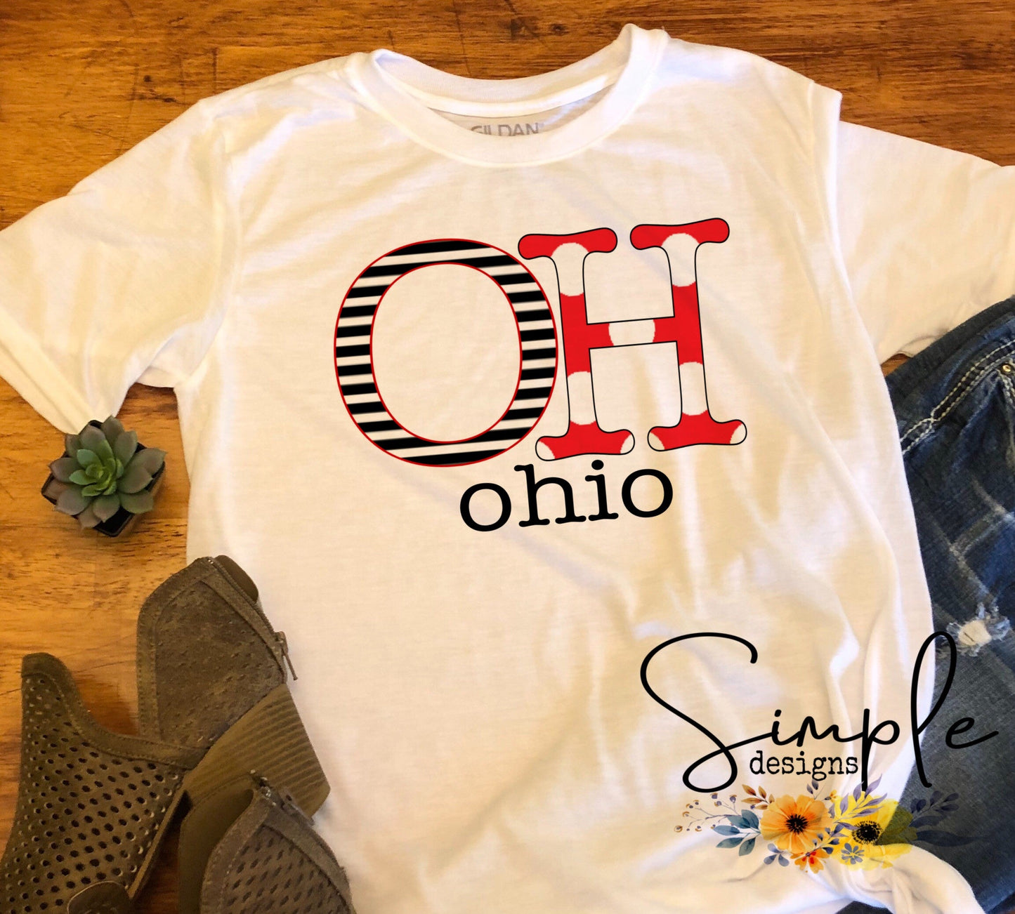 OH Ohio Colors Sublimation Heat Transfer Sheet