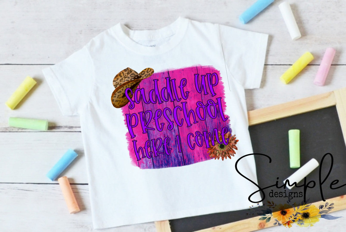 Saddle Up Personalized Grade Daycare, Preschool, Pre-k, Kindergarten-6th Notebook Paper Personalized Grade Sublimation Heat Transfer Sheet