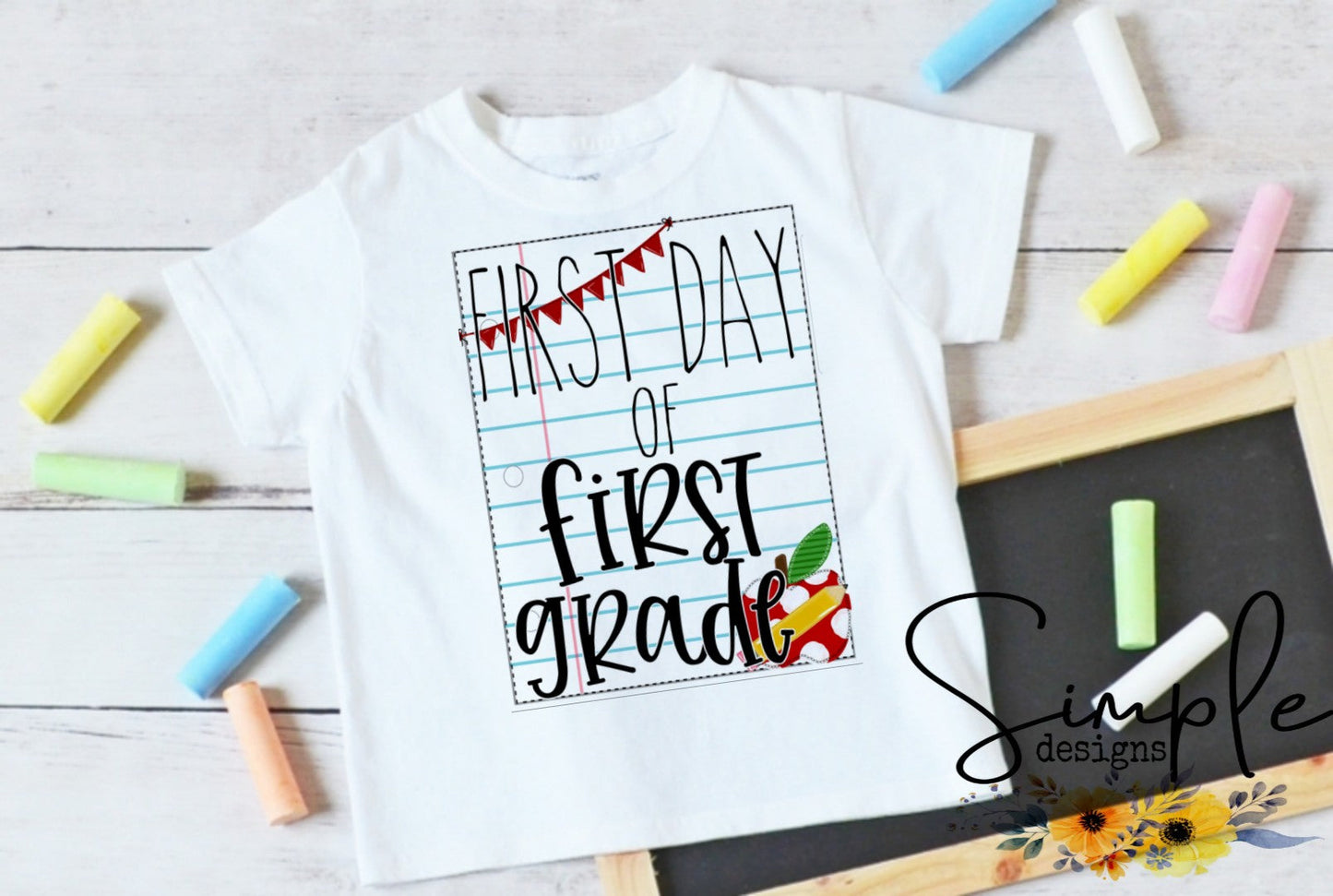 Personalized Grade Daycare, Preschool, Pre-k, Kindergarten-6th Notebook Paper Personalized Grade Sublimation Heat Transfer Sheet