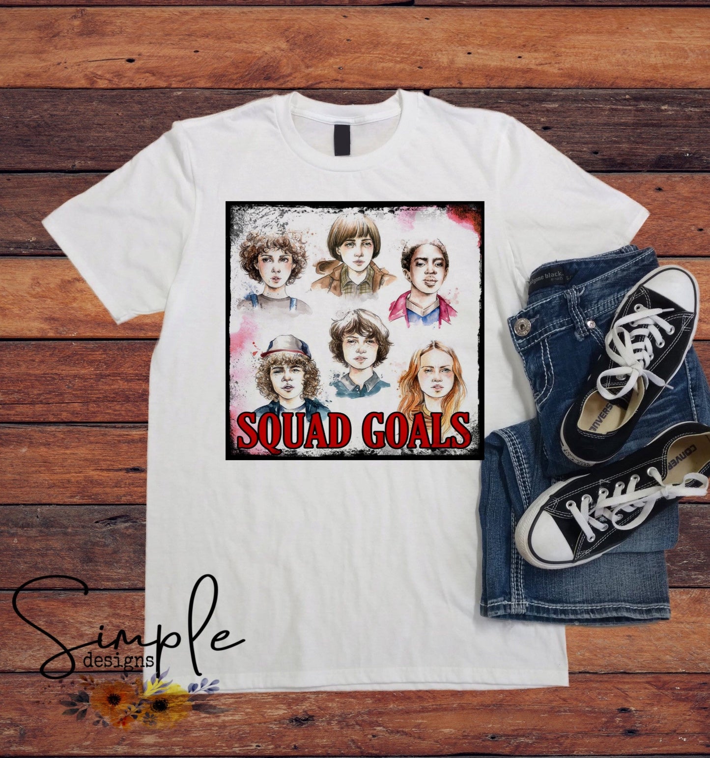 Stranger Things Squad Goals Sublimation Heat Transfer Sheets