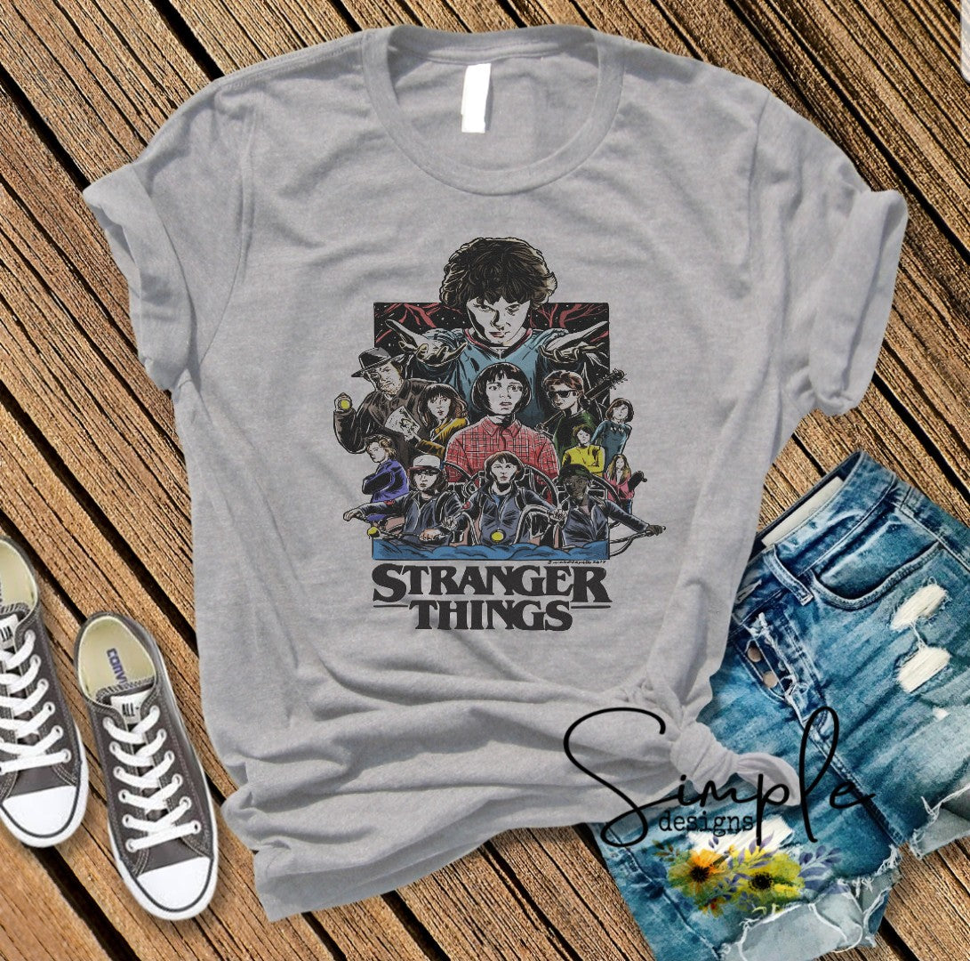Cast of Stranger Things Sublimation Heat Transfer Sheets