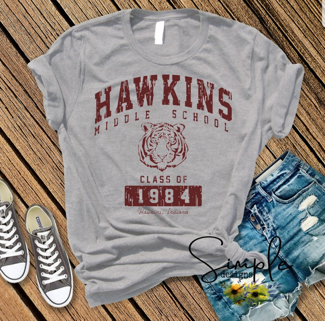 Hawkins Tiger Stranger Things Sublimation Heat Transfer Sheets
