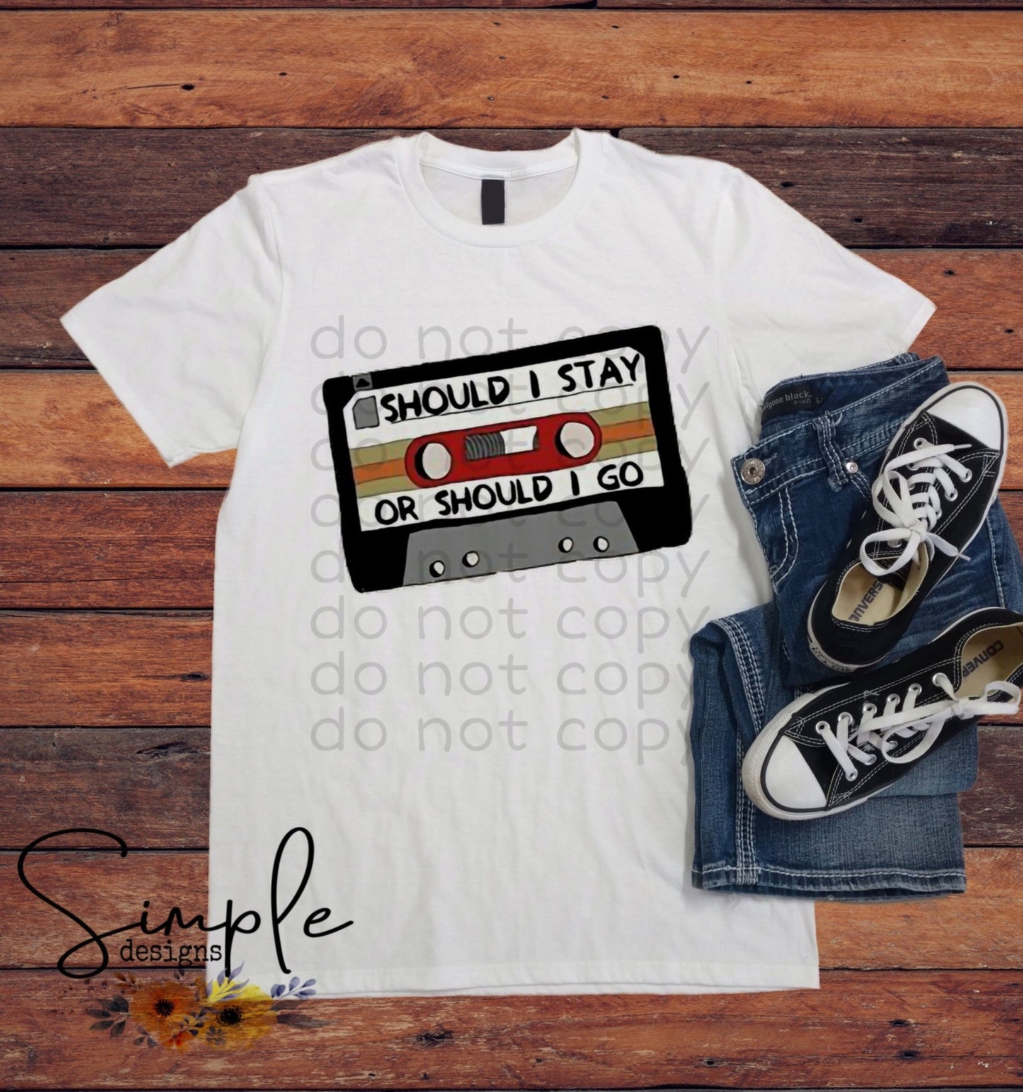 Should I Stay or Should I Go Stranger Things Sublimation Heat Transfer Sheets