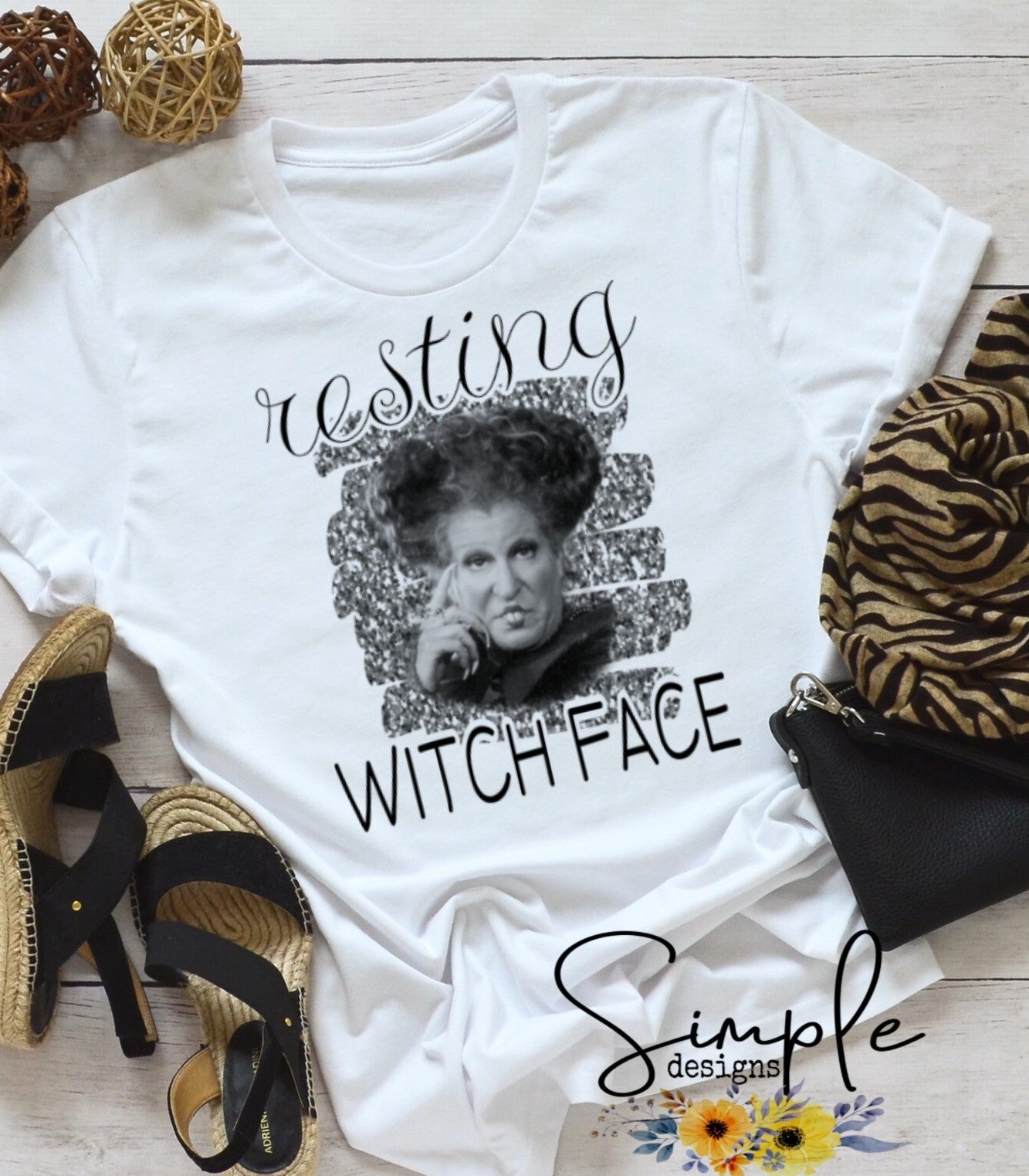 Resting Witch Face Sublimation Heat Transfer Sheet