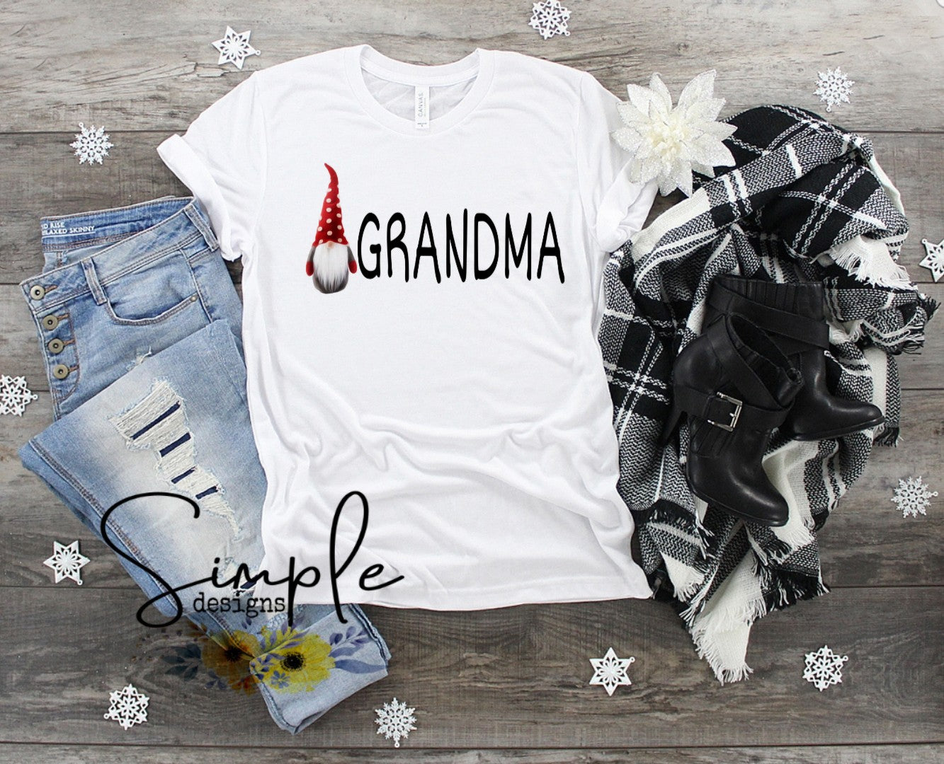 Gnome Grandma Christmas Sublimation Heat Transfer Sheet