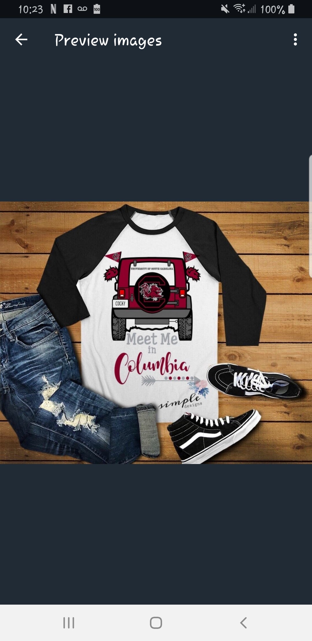 SC Gamecocks Football Jeep Teams Sublimation Heat Transfer Sheets