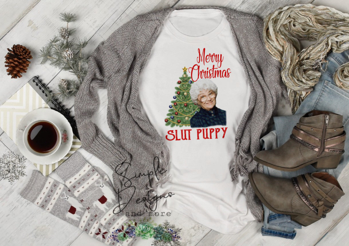Sophia Slut Puppy Golden Girls Christmas Sublimation Heat Transfer Sheet