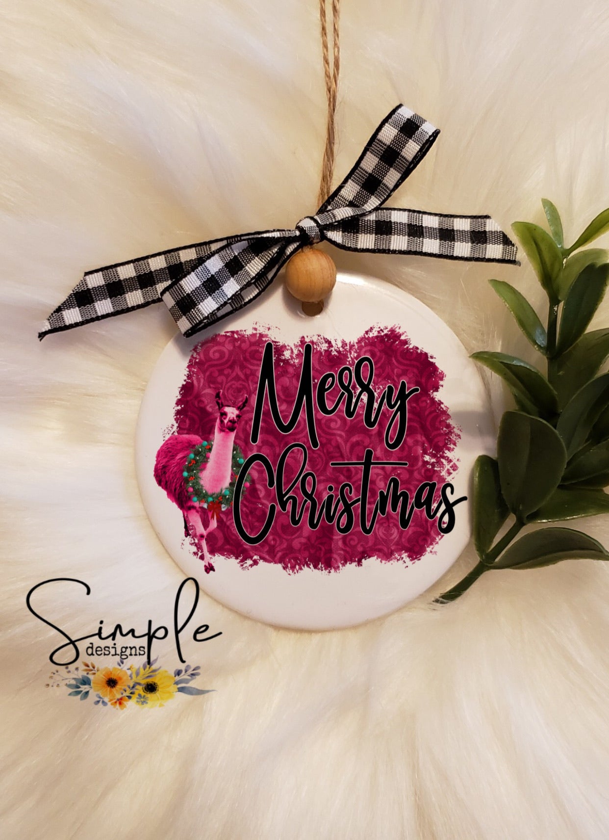 Merry Christmas Llama Sublimation Heat Transfer Sheet