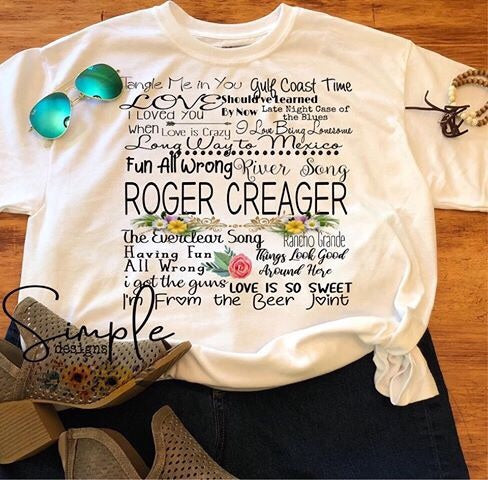 Roger Creager Sublimation Heat Transfer Sheet