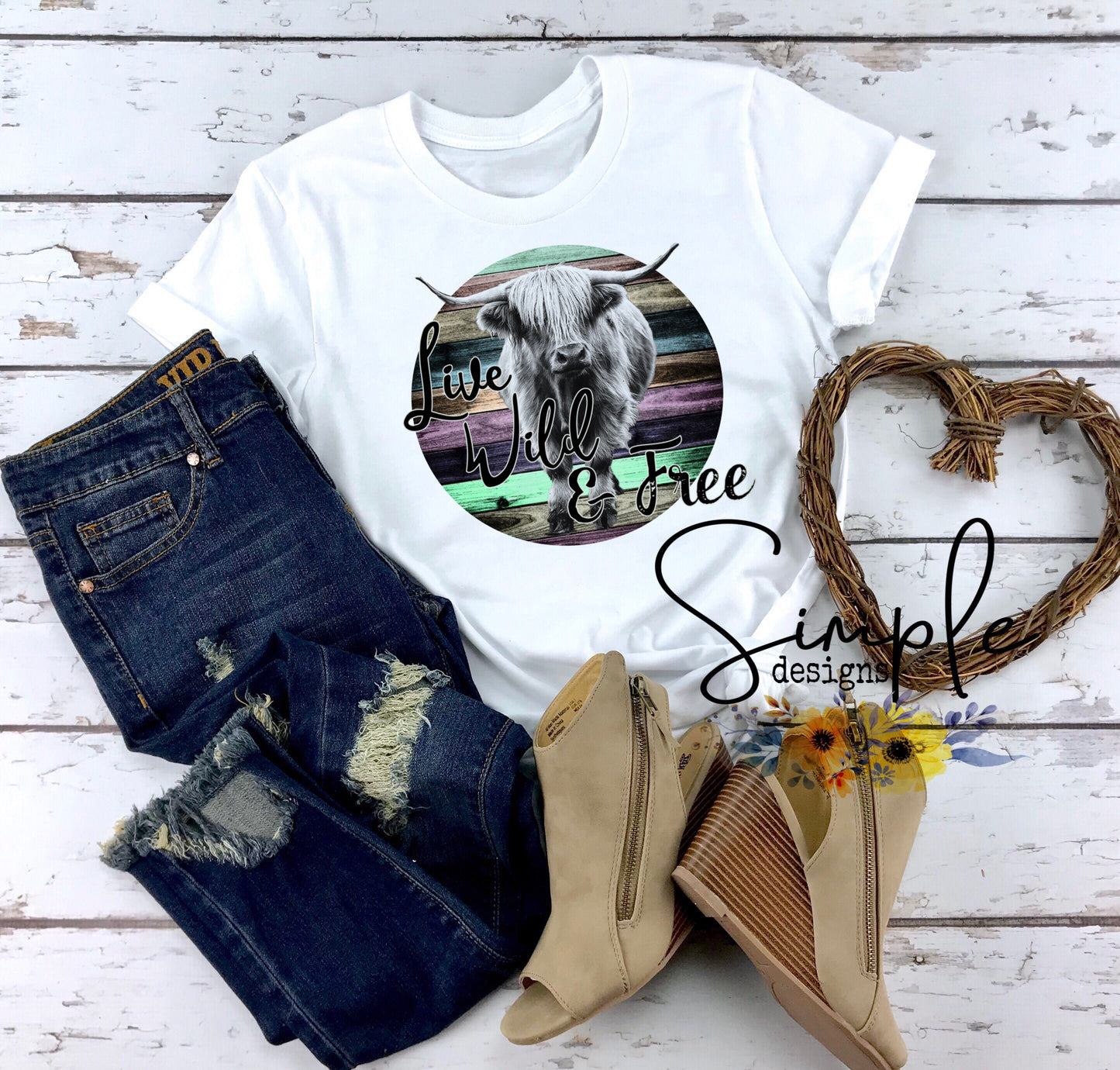Live Wild and Free Sublimation Heat Transfer Sheet