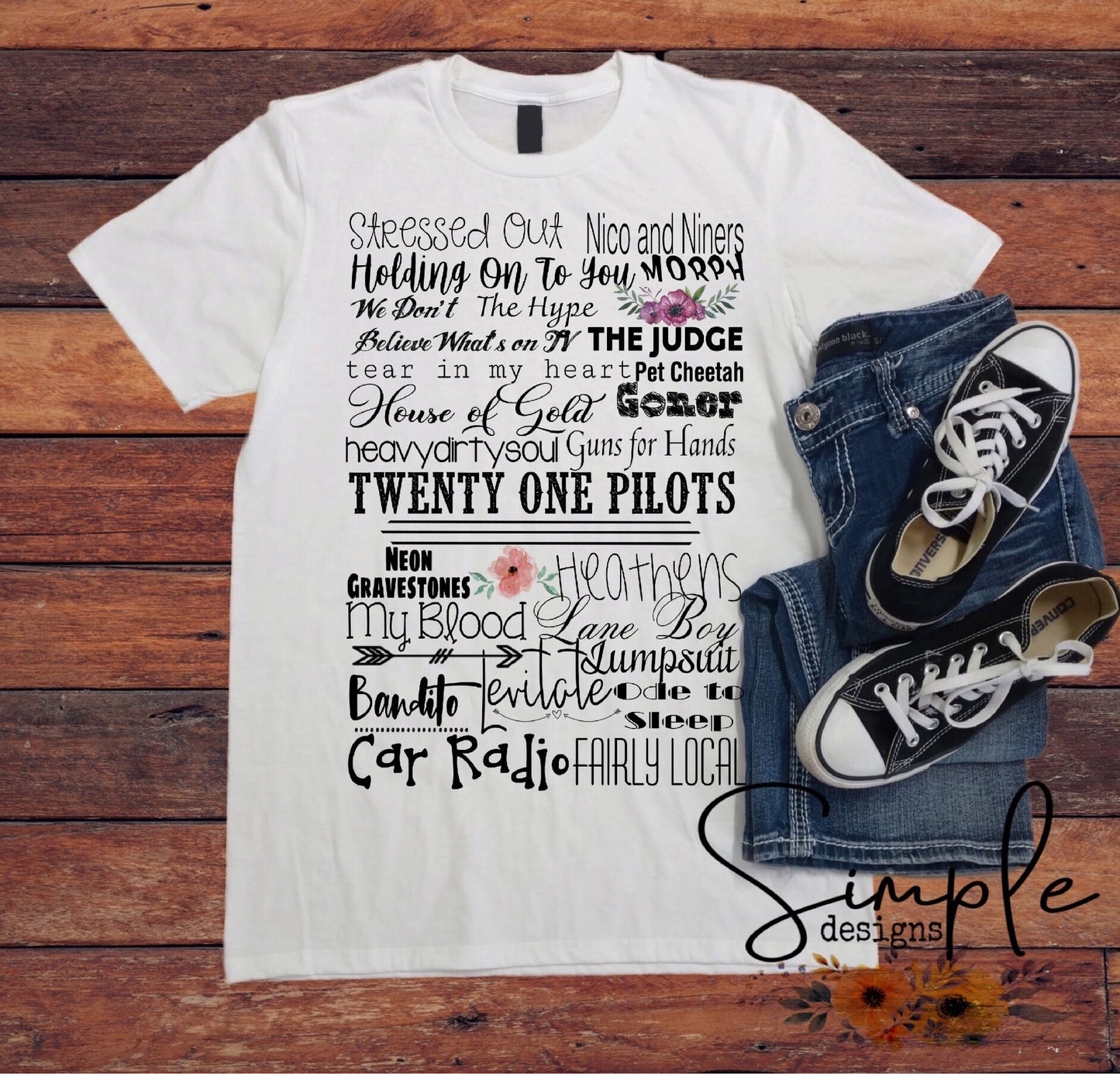 Twenty One Pilots Sublimation Heat Transfer Sheet