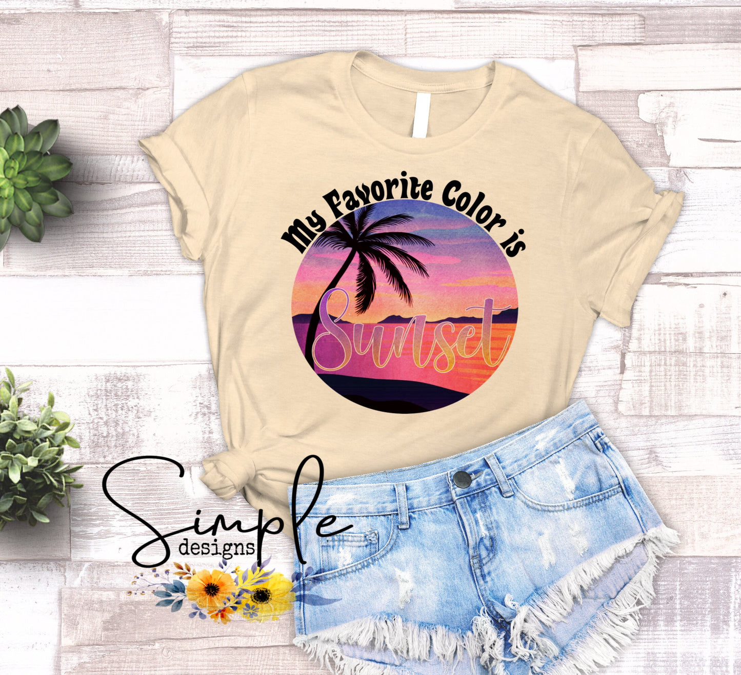 My Favorite Color is Sunset Sublimation Heat Transfer Sheet