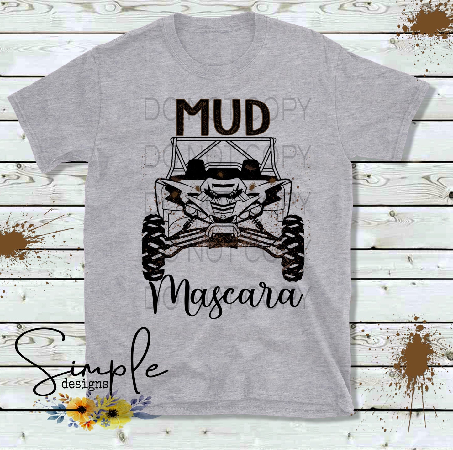 Mud and mascara Sublimation Heat Transfer Sheet