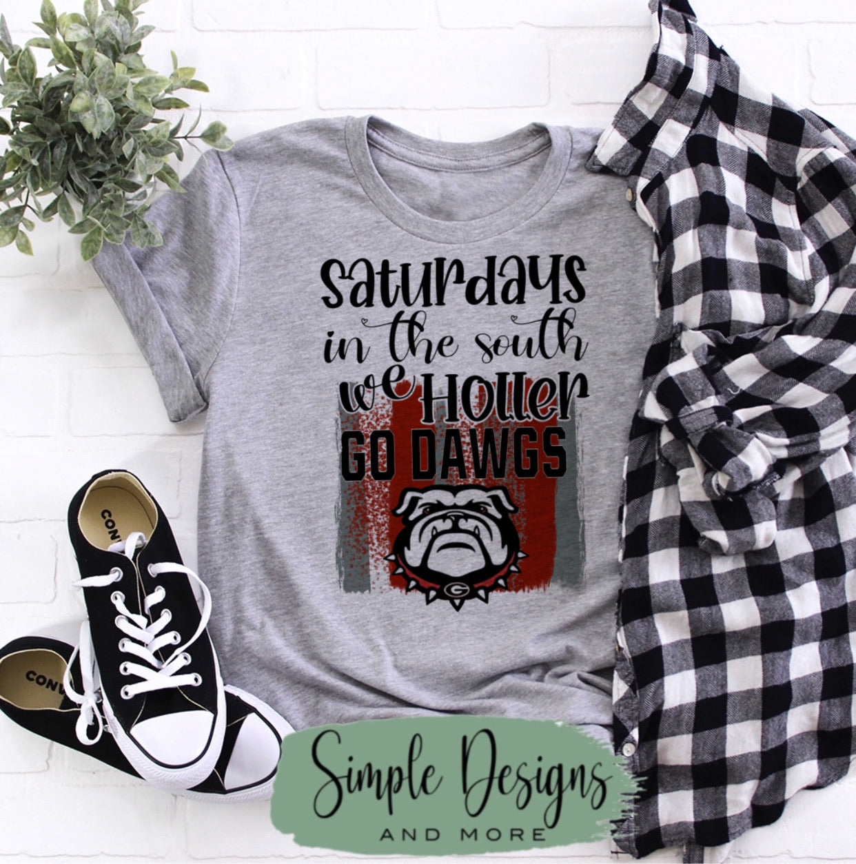Saturdays in the South We Holler Go Dawgs, GA BULLDOGS Sublimation Heat Transfer Sheets