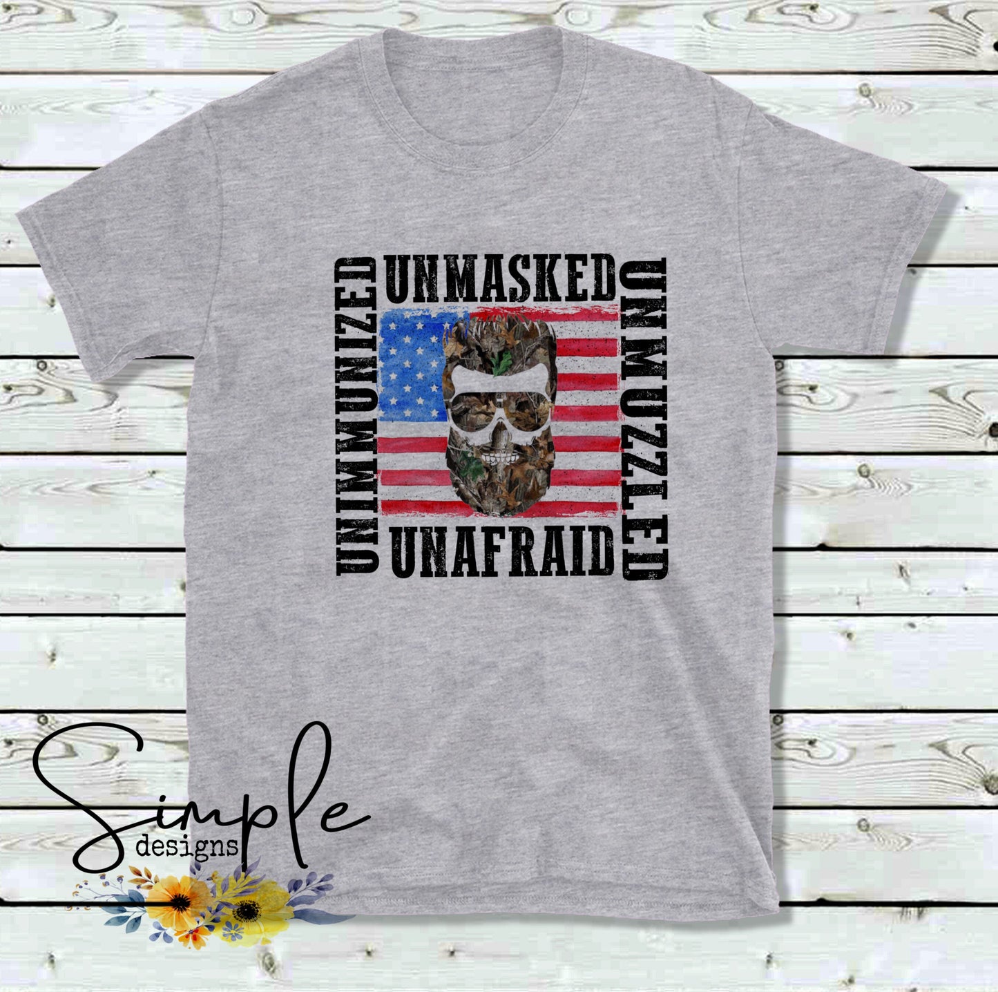 Guy Unmasked Unvaccinated Unmuzzled Unafraid Sublimation Heat Transfer Sheet