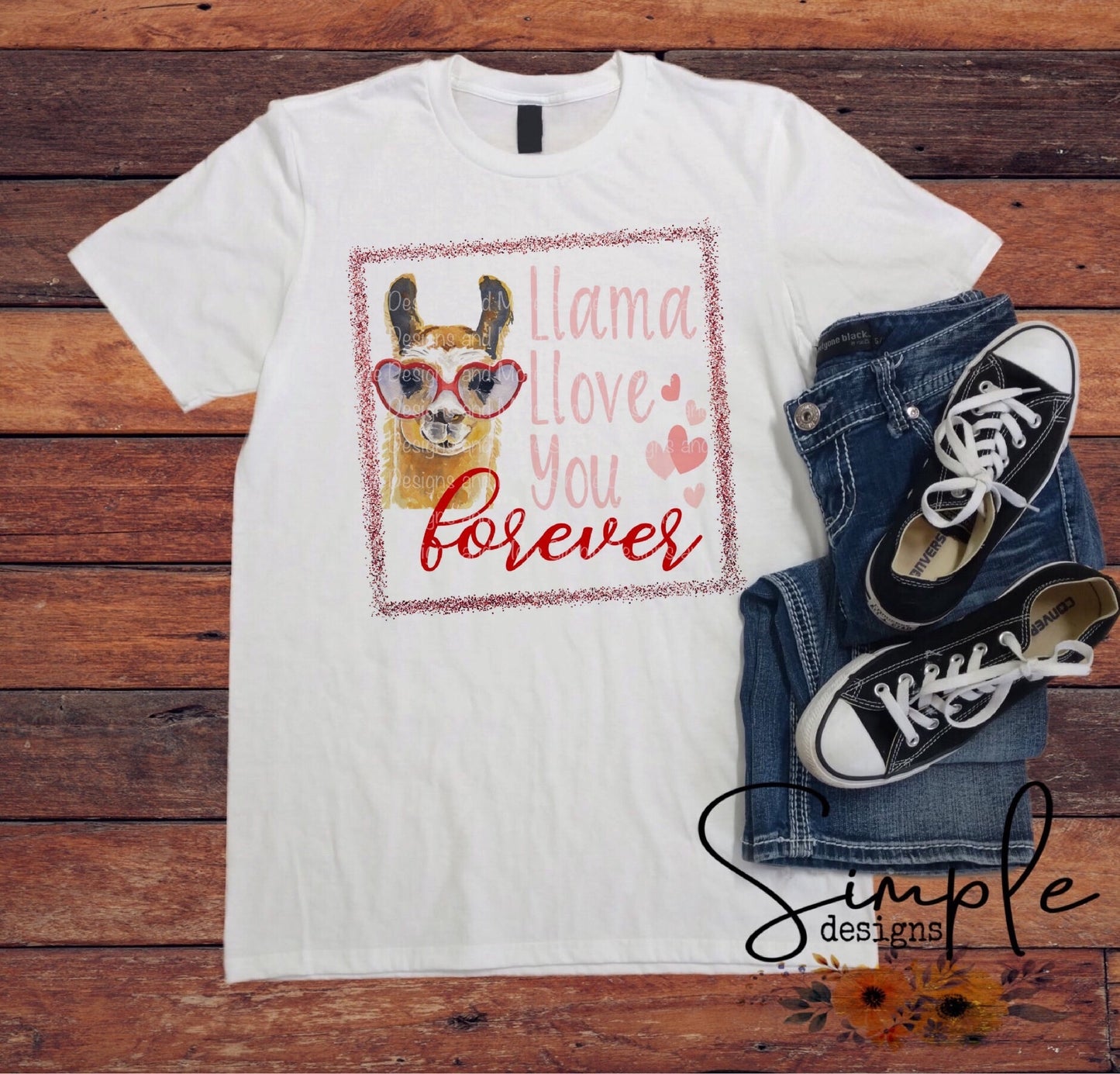 Llama Llove You Forever Sublimation Heat Transfer Sheet