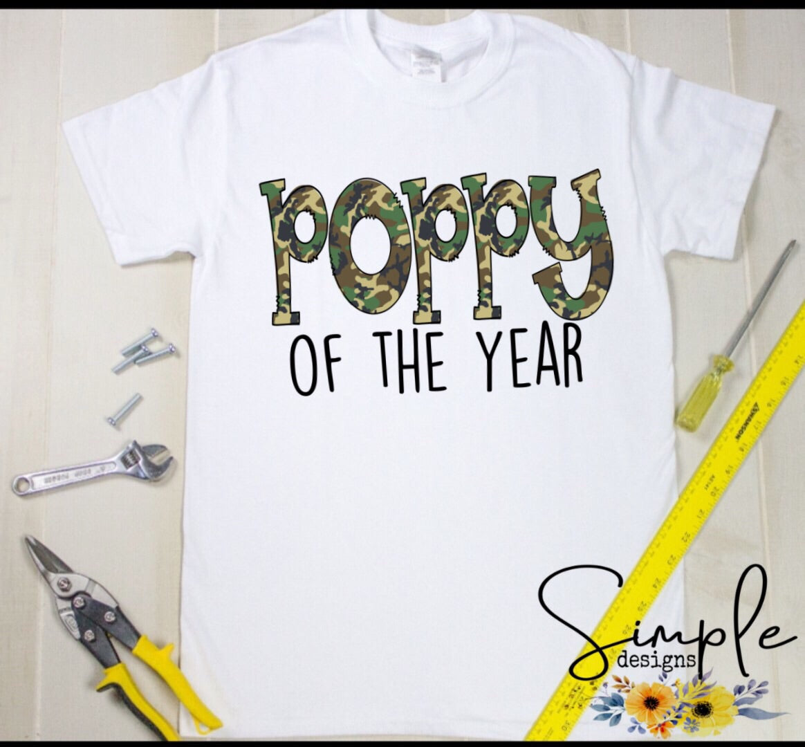 Poppy CAMO of the Year Sublimation Heat Transfer Sheets
