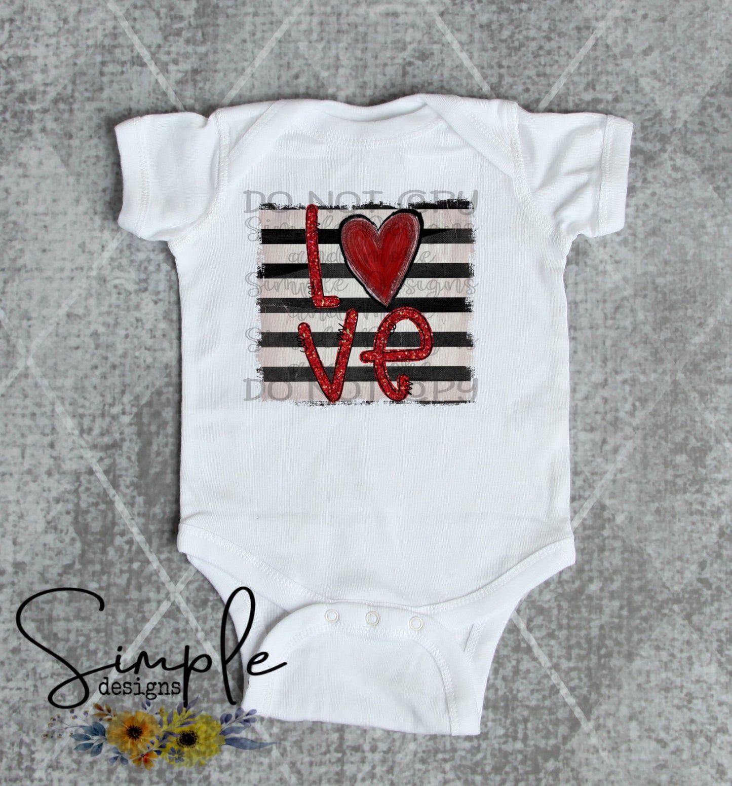 Love Stripes Sublimation Heat Transfer Sheet