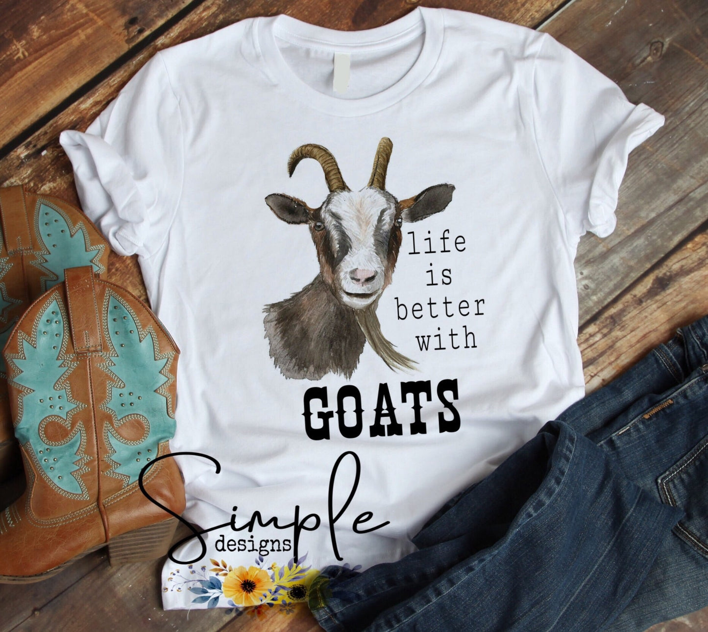 Life is Better With Goats Sublimation Heat Transfer Sheet