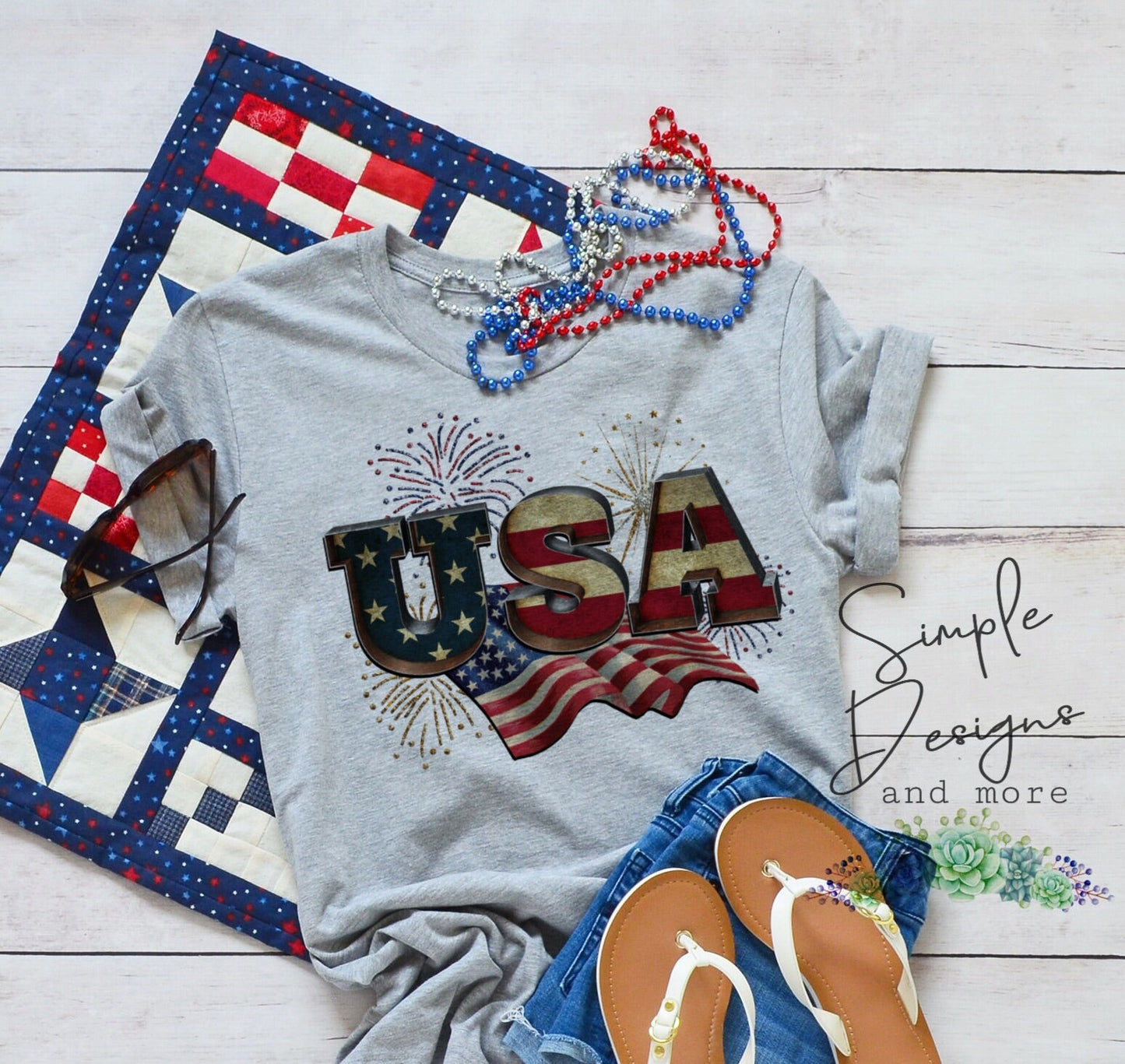 USA Patriotic Sublimation Heat Transfer Sheet