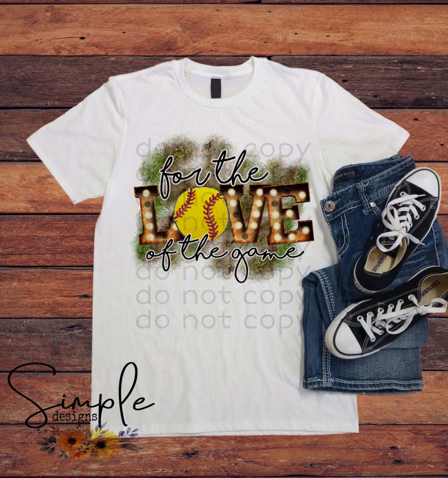 Softball LOVE Sublimation Heat Transfer Sheet