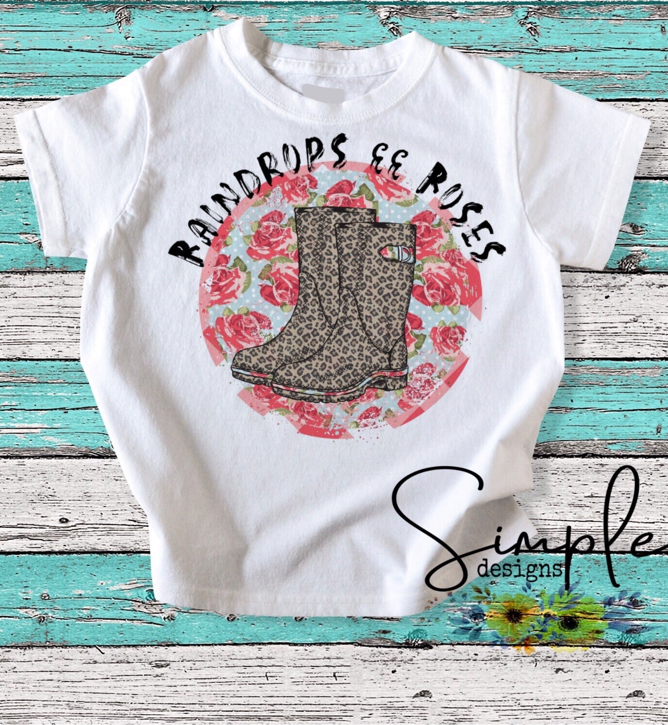 Raindrops and Roses Sublimation Heat Transfer Sheet