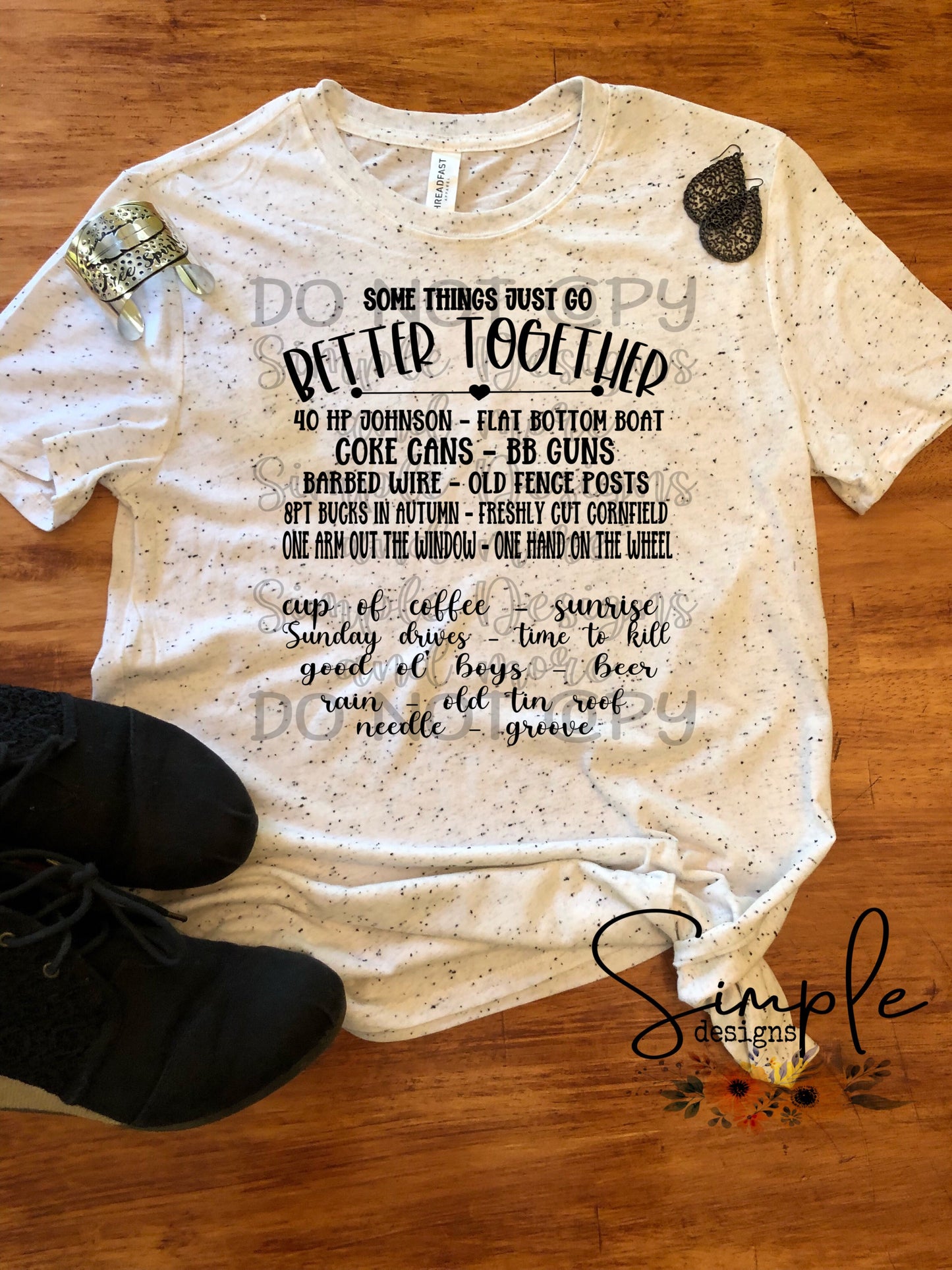 Some Things Just Go Better Together Luke Combs Words Sublimation Heat Transfer Sheets