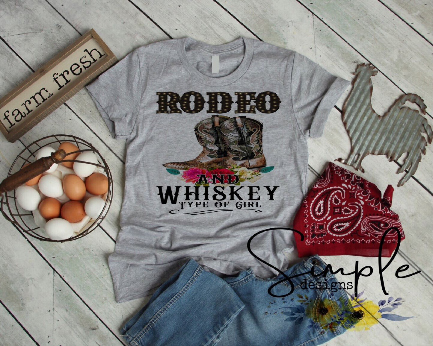 Rodeo and Whiskey Sublimation Heat Transfer Sheet