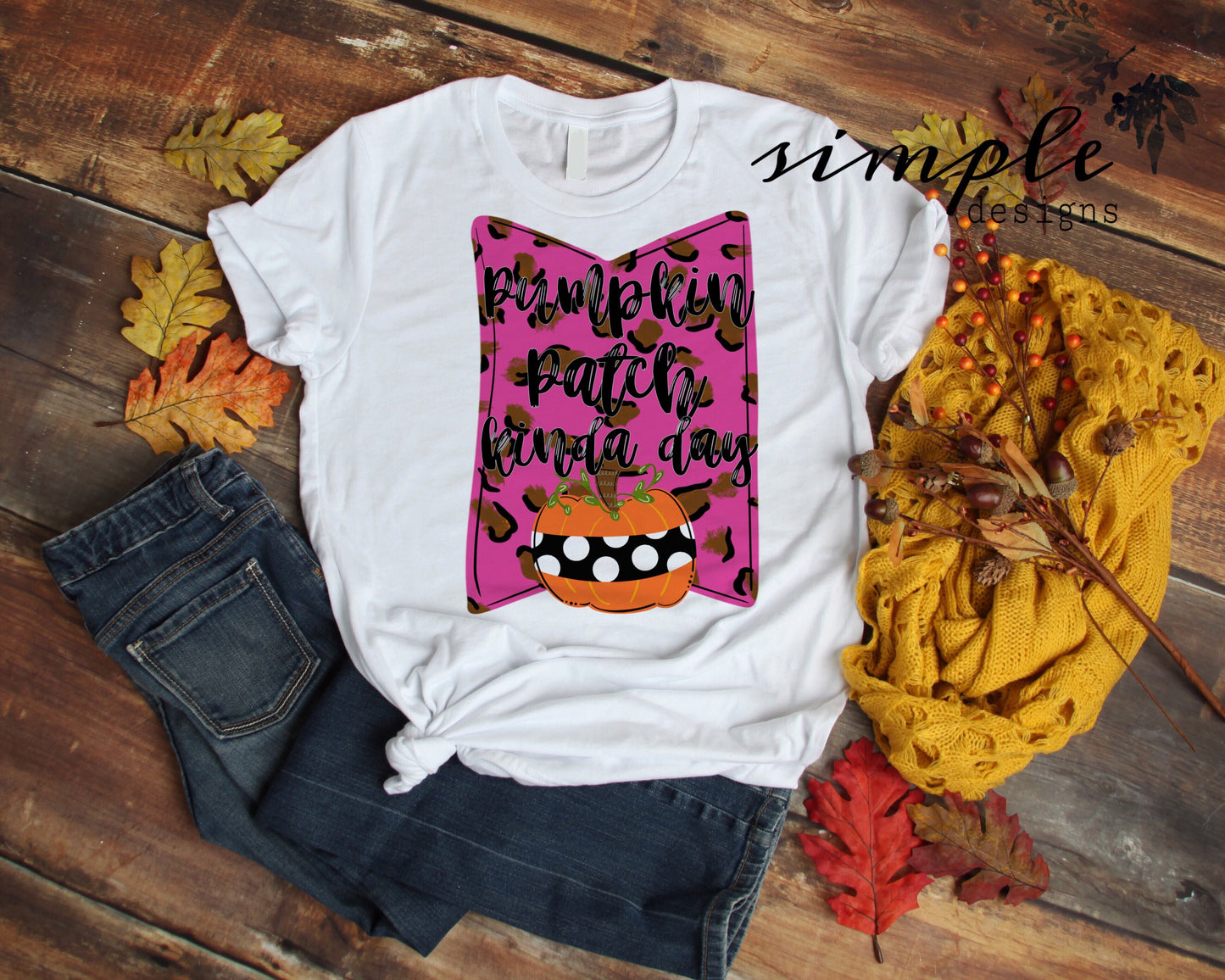Pumpkin Patch Kinda Day Pink Sublimation Heat Transfer Sheet