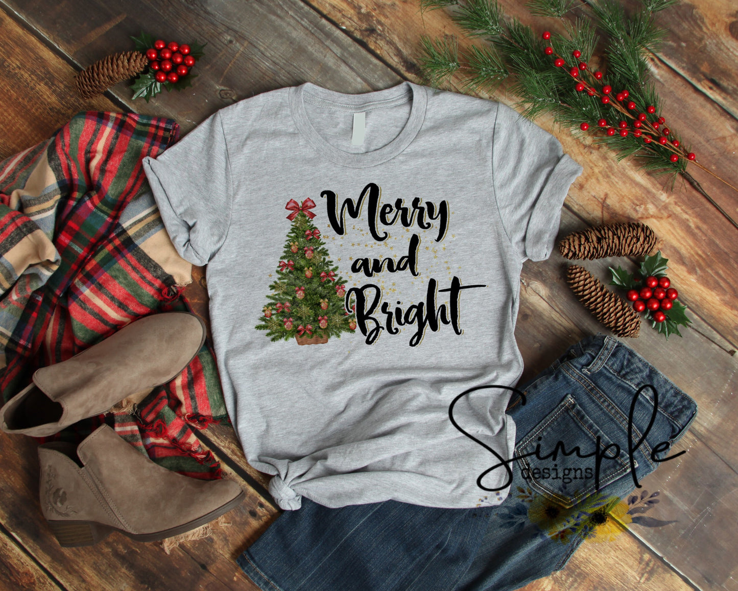 Merry and Bright Sublimation Heat Transfer Sheet