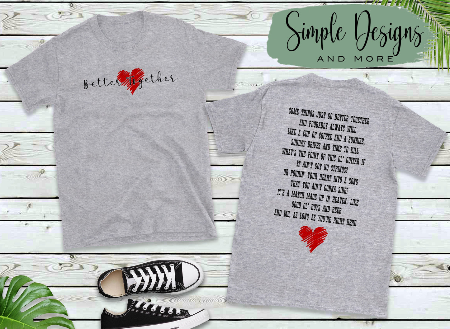 Better Together With Heart Sublimation Heat Transfer Sheet