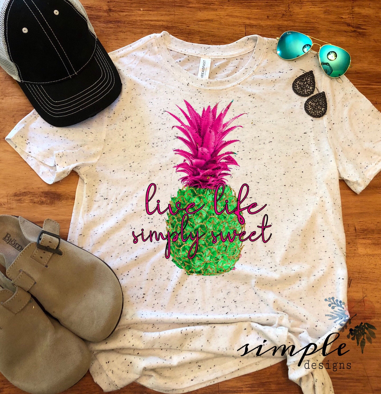 Live Life Simply Sweet Sublimation Heat Transfer Sheets