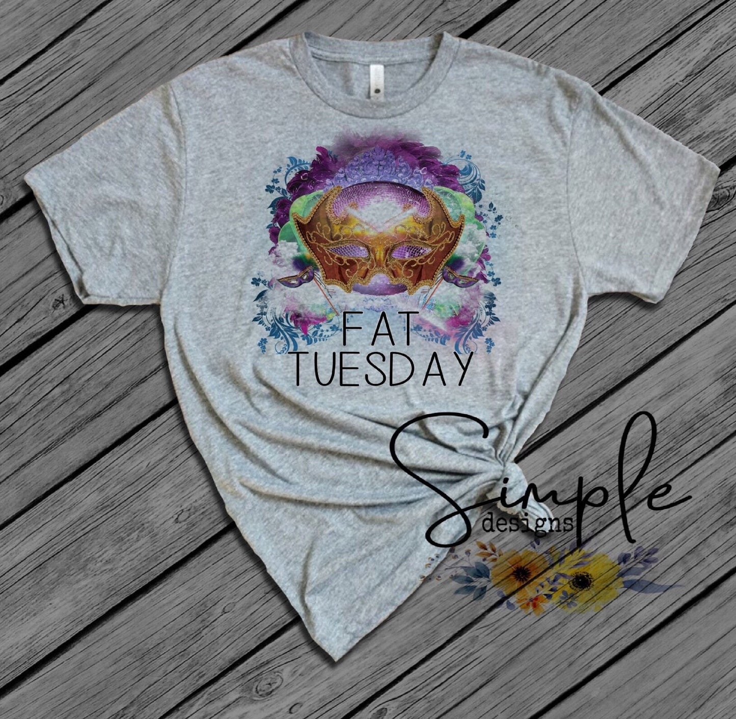 Fat Tuesday Mask Mardi Gras Sublimation Heat Transfer Sheets