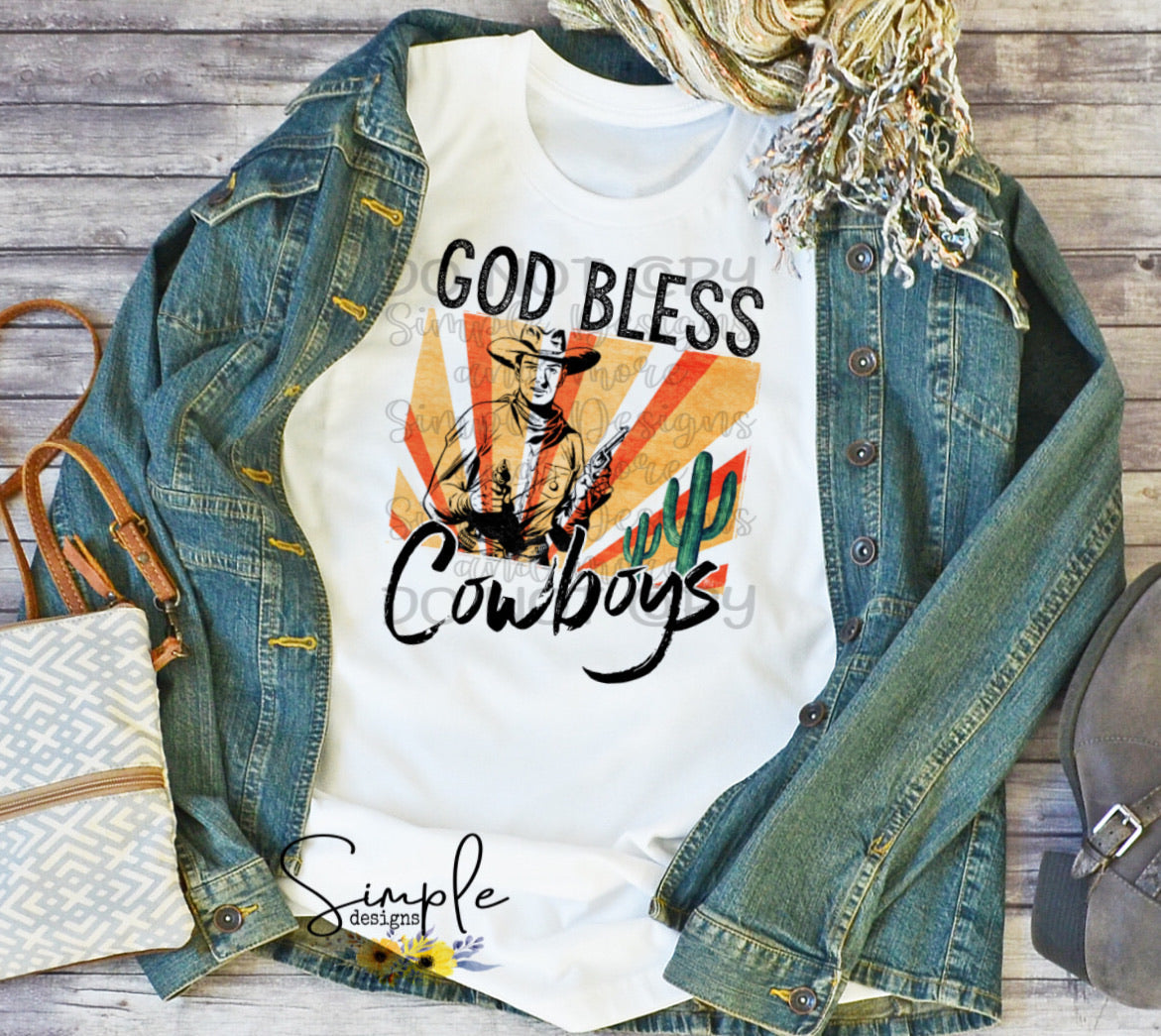God Bless Cowboys Sublimation Heat Transfer Sheets