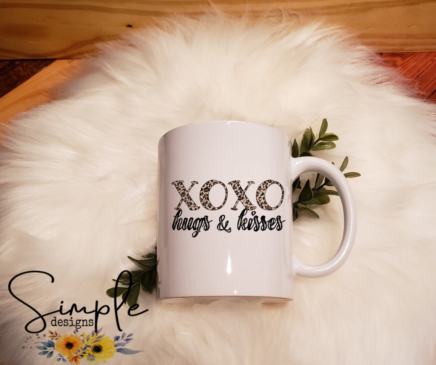 XOXO Hugs and Kisses Leopard Valentines Sublimation Heat Transfer Sheets